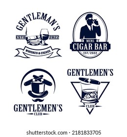 Vintage Monochrome Gentleman Logo For Cricut