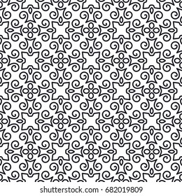 Vintage monochrome seamless pattern.