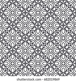 Vintage monochrome seamless pattern.