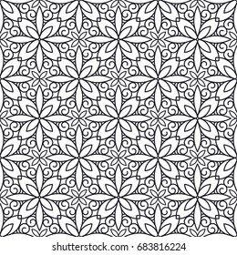 Vintage monochrome seamless pattern.