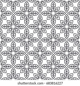 Vintage monochrome seamless pattern.
