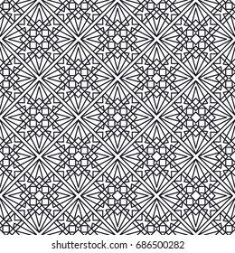 Vintage monochrome seamless pattern.