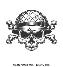 Soldier skull .ai Royalty Free Stock SVG Vector