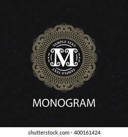 Vintage monogram frame template flourishes calligraphic elegant ornament lines. Business sign, identity for Restaurant, Royalty, Boutique, Hotel, Heraldic, Jewelry, Fashion and other illustration