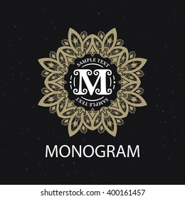 Vintage monogram frame template flourishes calligraphic elegant ornament lines. Business sign, identity for Restaurant, Royalty, Boutique, Hotel, Heraldic, Jewelry, Fashion and other illustration