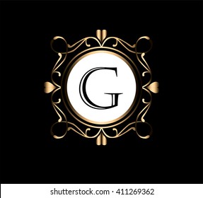 Vintage monogram frame template flourishes calligraphic elegant ornament lines. Business sign, identity for Restaurant, Royalty, Boutique, Hotel, Heraldic, Jewelry, Fashion and other illustration