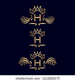 Vintage Monogram H Logo Letter