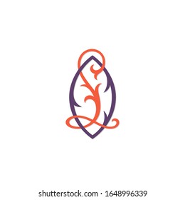 Vintage monogram letters L and O design template. Vector illustration.