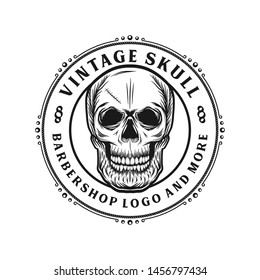 Vintage monogram logo for barbershop