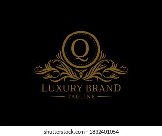Vintage Monogram Q Letter Vintage Logo template perfect for Restaurant, Royalty, Boutique, Cafe, Hotel, Heraldic, Jewelry, Fashion and other vector illustration