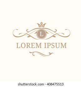 Vintage monogram template