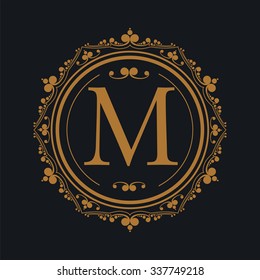 Vintage Monogram Typeface M