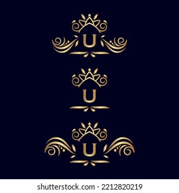 Vintage Monogram U Logo Letter