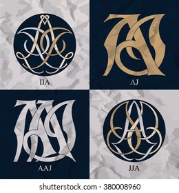 Vintage Monograms - 4 sets - monograms series