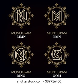 Vintage Monograms - 4 sets - monograms series