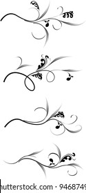 vintage monograms and swirl elements