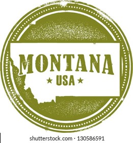 Vintage Montana USA State Stamp