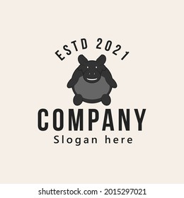 Vintage moose logo design vector illustration isolated design