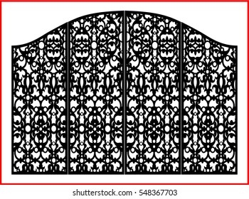 Vintage more  Detailed/precise  screen.  laser cut panel template. Laser cut ornamental card or panel. Filigree cutout pattern background for laser cutting. Kirigami pattern. paper cut. invitation