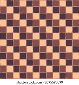 Vintage mosaic pattern. Antique brown tile.