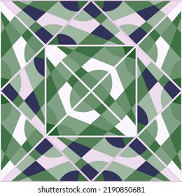 Vintage mosaic seamless pattern. Decorative triangle shapes endless wallpaper. Creative abstract ornament. Design for fabric, textile print, wrapping paper, cover. Vector illustration