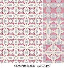 Vintage mosaic seamless pattern in pastel colors