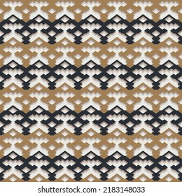 Vintage mosaic vector seamless pattern