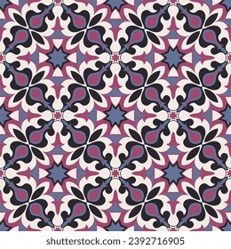Vintage motley seamless pattern. Overlapping art forms, stripes, polygons, segments are grouped and arranged in a certain order. Vector.