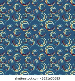 Vintage motley seamless pattern with swirling shapes. Hand drawn background for your design. Textile, packaging, blog decoration, banner, poster, wrapping paper. Vector. 