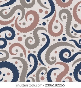 Vintage motley seamless pattern. Vector illustration for print, fabric, cover, packaging, interior decor, blog decoration and other your projects.