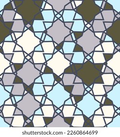 Vintage motley tiled seamless pattern. Vector illustration for print, fabric, cover, packaging, interior decor, blog decoration and other your projects.