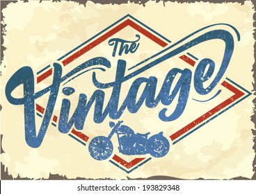 vintage moto label