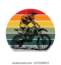 vintage, motocross, motorbike, design, motorcycle, rider, sport, illustration, racer, retro, dirt, biker, man, vector, bike, ride, motor, travel, logo, fast, active, 