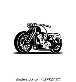 vintage motor cycle for illustration or logo design