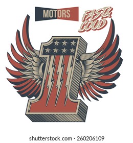 Vintage Motor Racing Number One Winged 