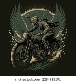 Vintage motorbike grey color vector art design