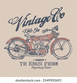 Vintage Motorbike, motorcycle. Vintage typography t-shirt printing. motocross. Set of vintage custom motorcycle emblems, labels, badges, logos, prints, templates