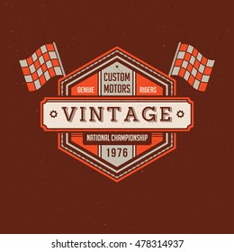 Vintage motorcycle badge.