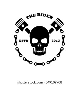 Vintage motorcycle badge logo vector