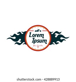vintage motorcycle badge theme template
