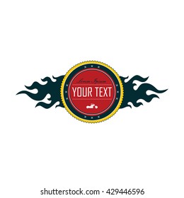 vintage motorcycle badge theme template