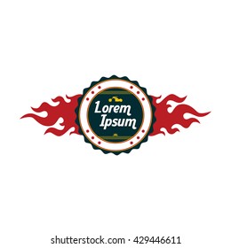 vintage motorcycle badge theme template