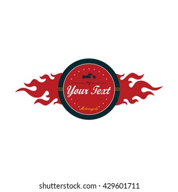 vintage motorcycle badge theme template