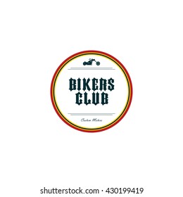 vintage motorcycle badge theme vector art illustration