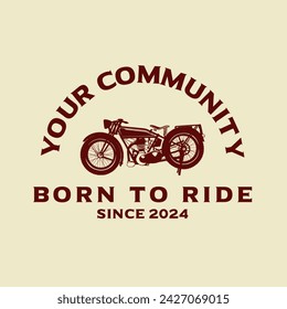 Vintage motorcycle for design needs