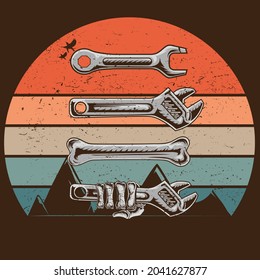 vintage motorcycle design motorcycle skull vector  poster  silhouette retro and grunge custom scooter piston plug of bike Template for poster, banner, print for t-shirt, pin,logo, clip art, sticker