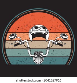 diseño de motocicleta vintage de motocicleta cráneo patinador de afiche de silueta retro y grunge patín de pistón de motocicleta personalizada plantilla para afiches, banner, impresión para camiseta, pin, logo, clip art, pegatina