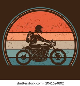 vintage motorcycle design motorcycle vector motorbike poster  silhouette retro and grunge custom scooter piston plug of bike Template for poster, banner, print for t-shirt,pin,logo, clip art,sticker