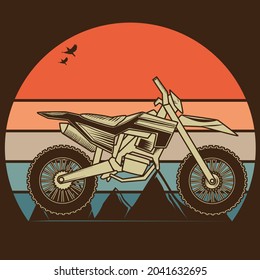 vintage motorcycle design motorcycle vector motorbike poster silhouette retro and grunge custom scooter piston plug of bike Template for poster, banner, print for t-shirt,pin,logo, clip art,sticker