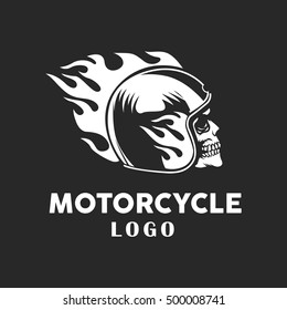 Vintage motorcycle emblems, labels, badges, logo template . Monochrome style.